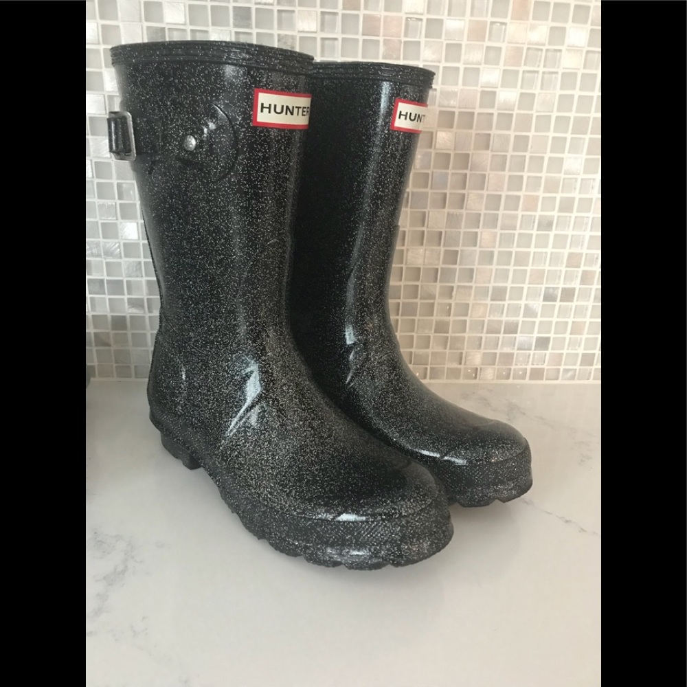 Hunter Women’s Original Short Starcloud Glitter Rain Boots